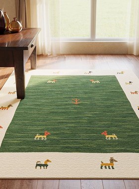 摩洛哥原色仿羊绒加厚地毯民簇风客厅茶几沙发高级感卧室床边地毯