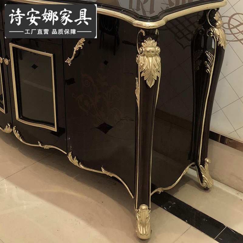 欧式实木门厅玄关柜 简欧新古典奢华雕花装饰柜客厅储物柜家具