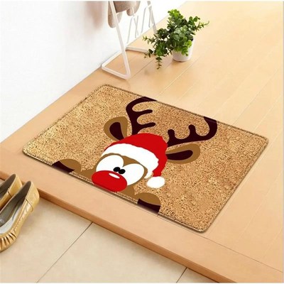 2025 Christmas Decorations Doormat,Merry Xmas Gnomes Elk Rug