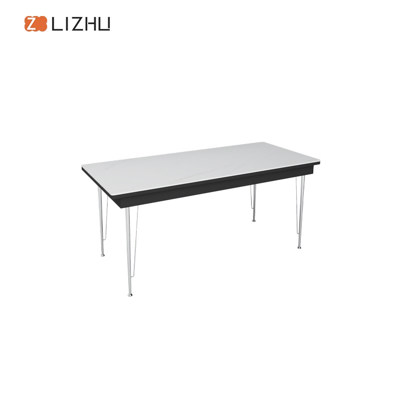 北欧复古岩板餐桌小户型长方形日式家用中古饭桌餐桌椅组合定制