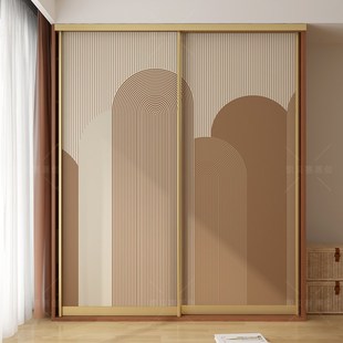 凯贝嘉衣柜柜子柜门贴纸移门推拉门玻璃门遮丑改造翻新自粘高级感