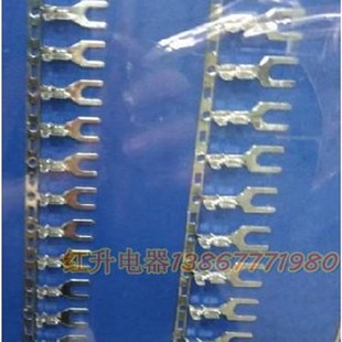 盘 3.2叉型接线片 10000只 接线压线端子 连带横带0.5A Y型接线片