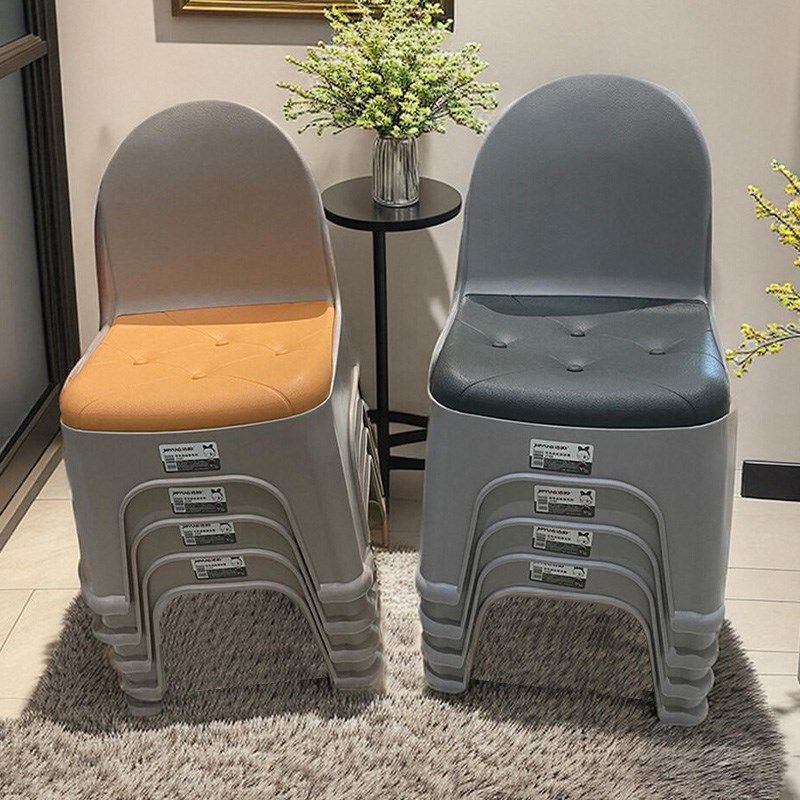 塑料小凳子儿童靠背椅加厚加固家用可叠放客厅茶几矮凳浴室洗澡凳