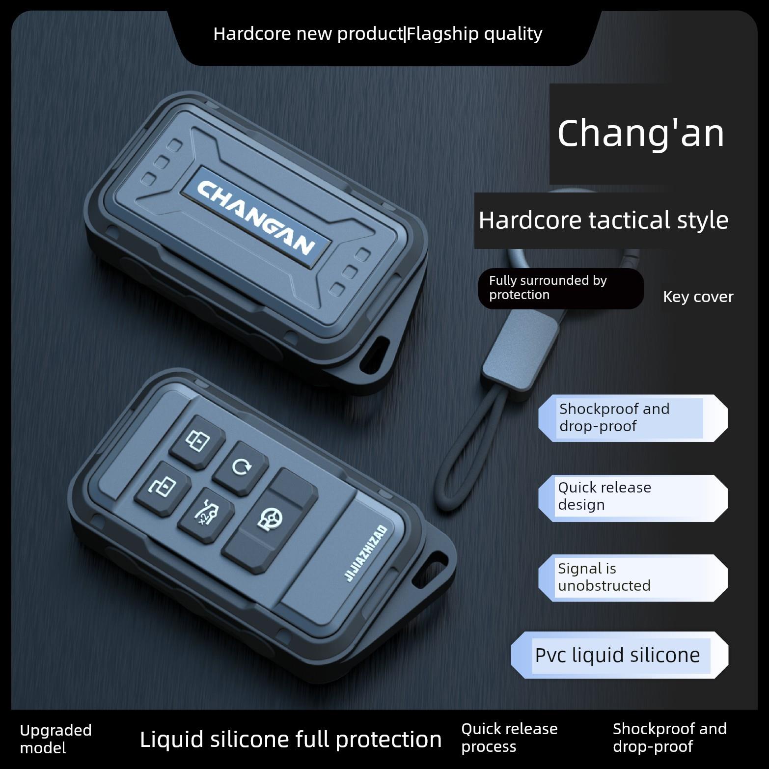 适用于长安轿车Cs55钥匙套Univ/ unit - t一东Cs35Cs75Plus护壳钥