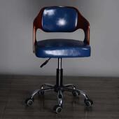 家用靠背电脑椅子简约书房办公转椅学生书桌写字实木小巧型座椅