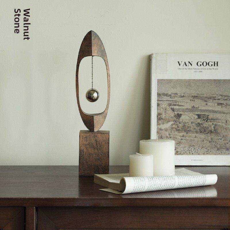 栗子创意挥杆球装饰工艺品家具Wabi-Sabi风格样板房酒店书房书柜,家居饰品,装饰摆件,淘宝优惠券,粉丝福利购,淘宝优惠卷