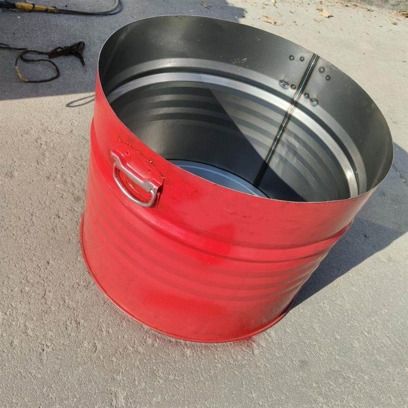 半截加厚铁桶旧桶大口工地柴油桶铁皮100升铁桶烧元宝炉子