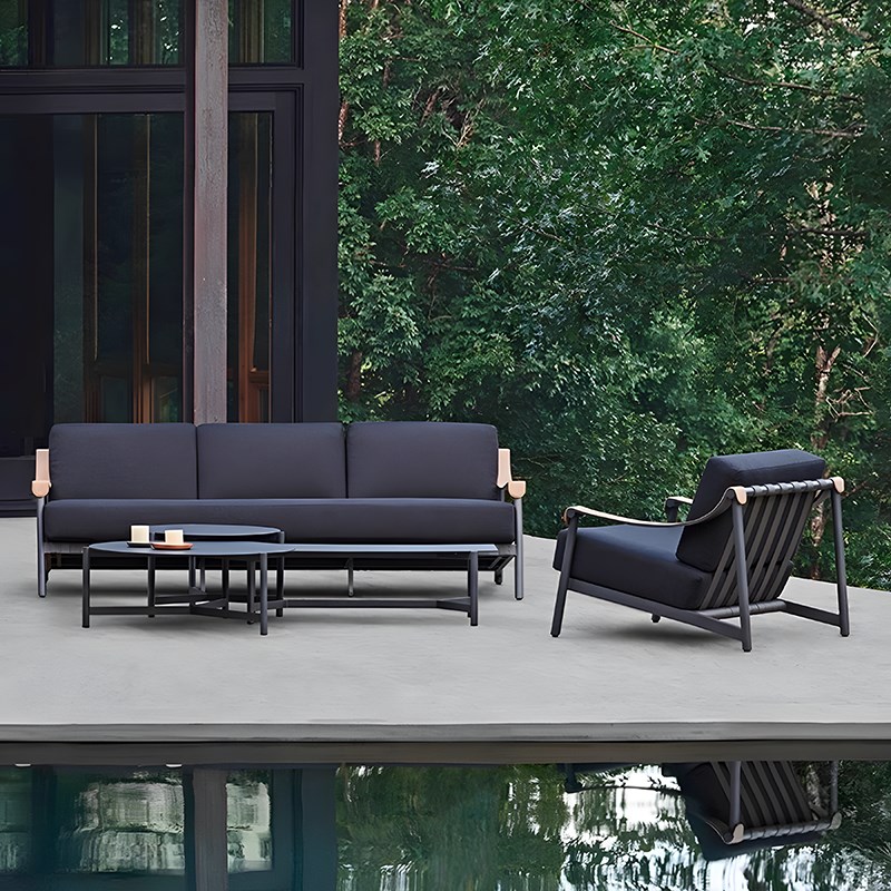 户外沙发庭院铝合金民宿花园防水防晒茶几组合休闲座椅外摆家具