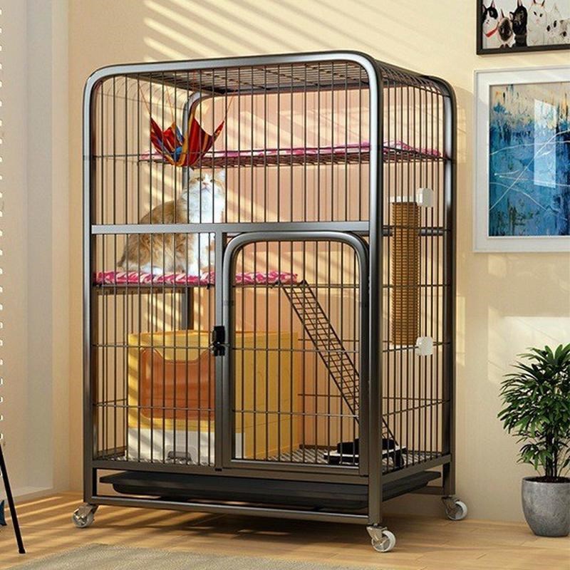 猫笼子家用不占地猫砂盆一体超大自由空间猫咪宠物厕所猫窝猫别墅