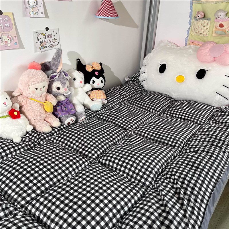 学生宿舍床垫单人羽丝绒软u垫家用褥子加厚保暖折叠床褥垫子榻榻