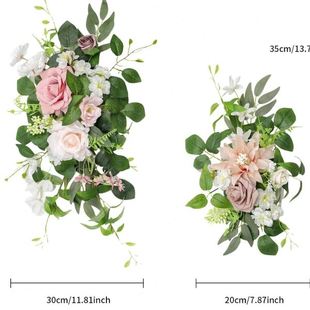 新品 指引牌放仿真绢花花艺婚庆道具 婚礼迎宾牌水牌花 指示牌花艺
