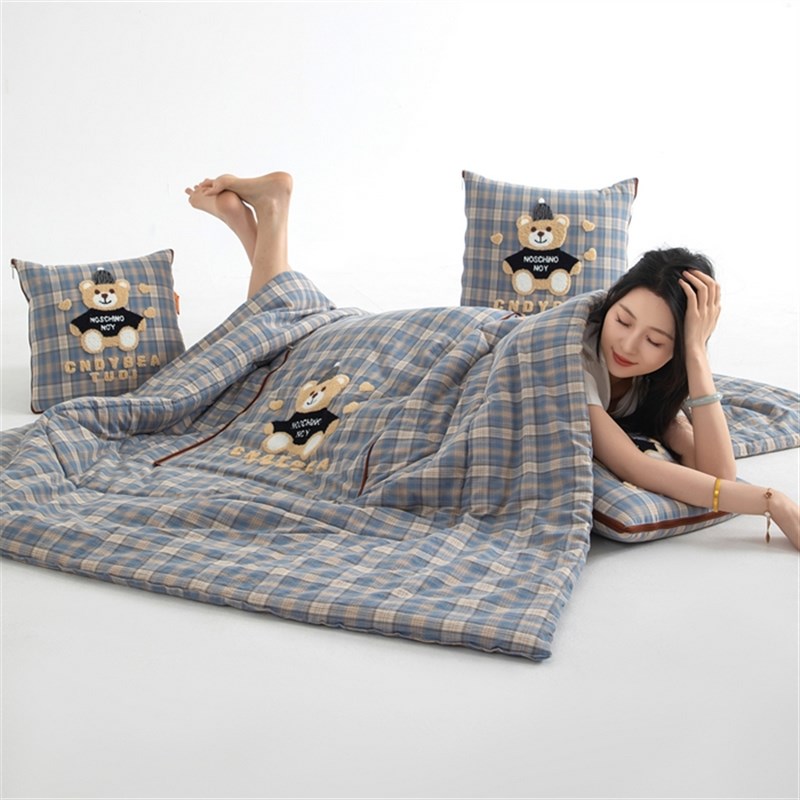 全棉抱枕被子二合一四季可用汽车枕头两用办公室空调午睡毯枕头被