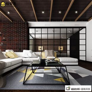 新中式铝扣板造福客厅吊顶集成吊顶形木阳台格纹长条天花板型斯