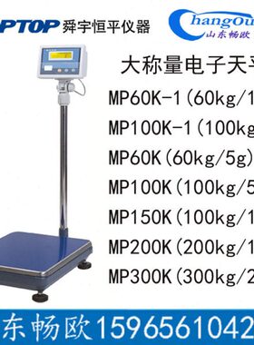 上海舜宇恒平MP60K-1/MP100K-1电子落地式精密天平大称量电子秤1g