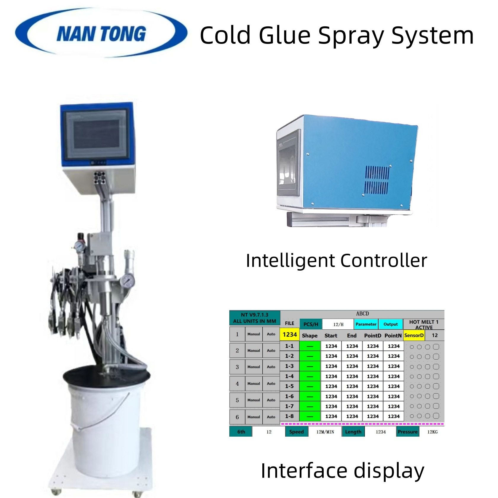 南熥全新全自动糊盒机喷枪系统六控两枪/六控六枪,五金/工具,气动铆钉机,淘宝优惠券,粉丝福利购,淘宝优惠卷