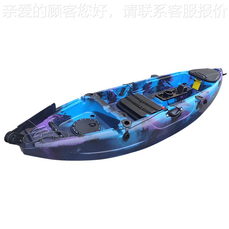 钓鳍脚踏划料艇脚蹬动力船独木舟鱼船路亚船健身休闲39324塑皮脚