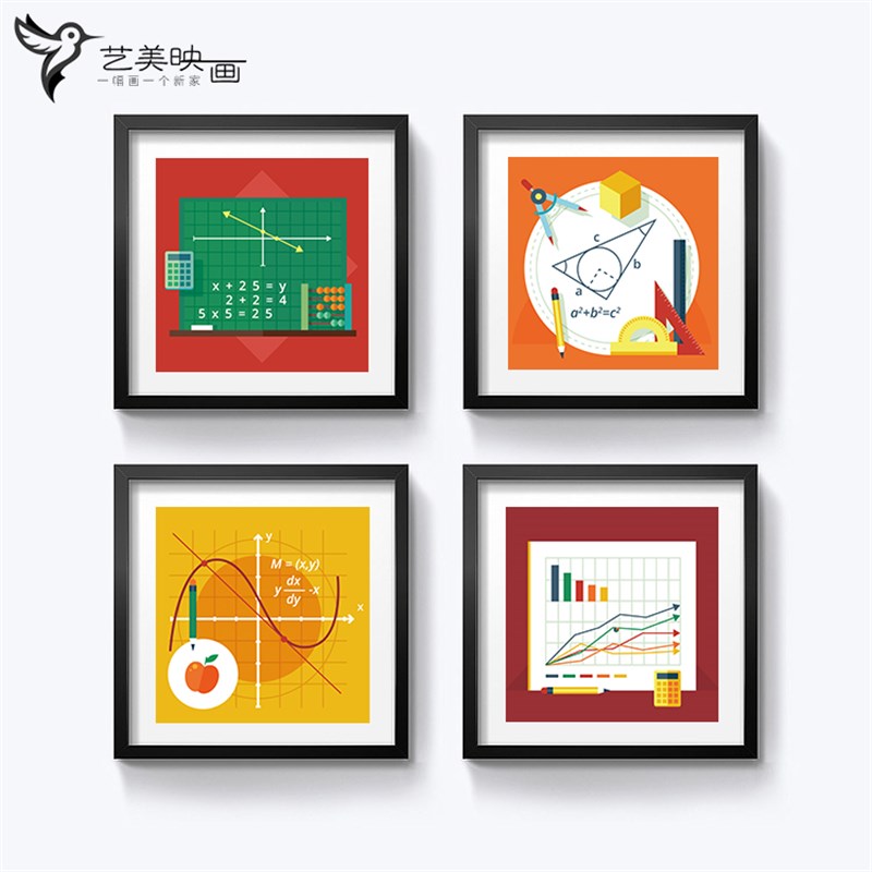 【几何数学】数学创意大学宿舍学校教师海报酒吧客房宾馆装饰挂画图片