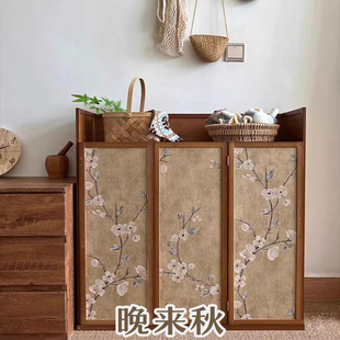 美式复古家具翻新贴纸柜子柜门橱柜鞋柜衣柜旧物改造壁纸自粘墙纸