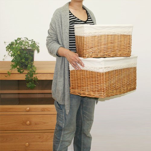 家居特大号藤编柳编田园带盖收纳筐脏衣篮藤筐篮子储物箱整理箱篓