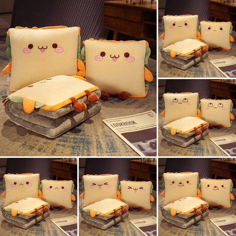 抱枕被子两用办公室午睡小枕头车载毯子二合一汽车内车用折叠加厚