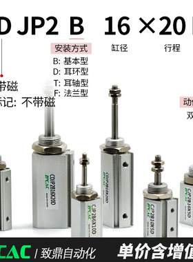 致鼎针型气缸CJP2B/CDJP2B6/10-5D/10D/15D/20D小型微型气动气缸