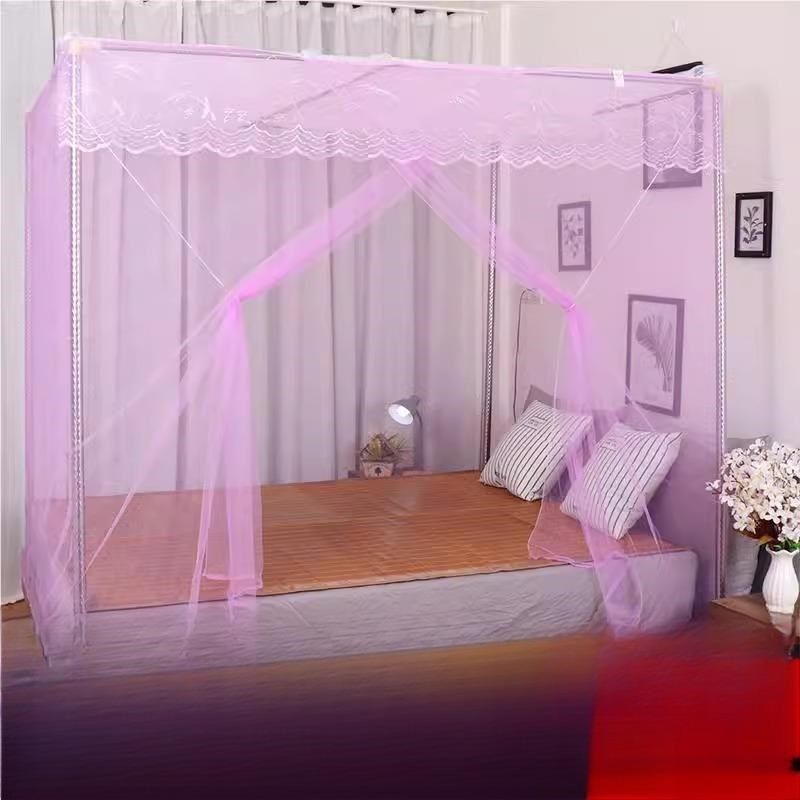 蚊帐老式单人床家用卧室学生宿舍1米8大床1米2床1米5方顶单门寝室