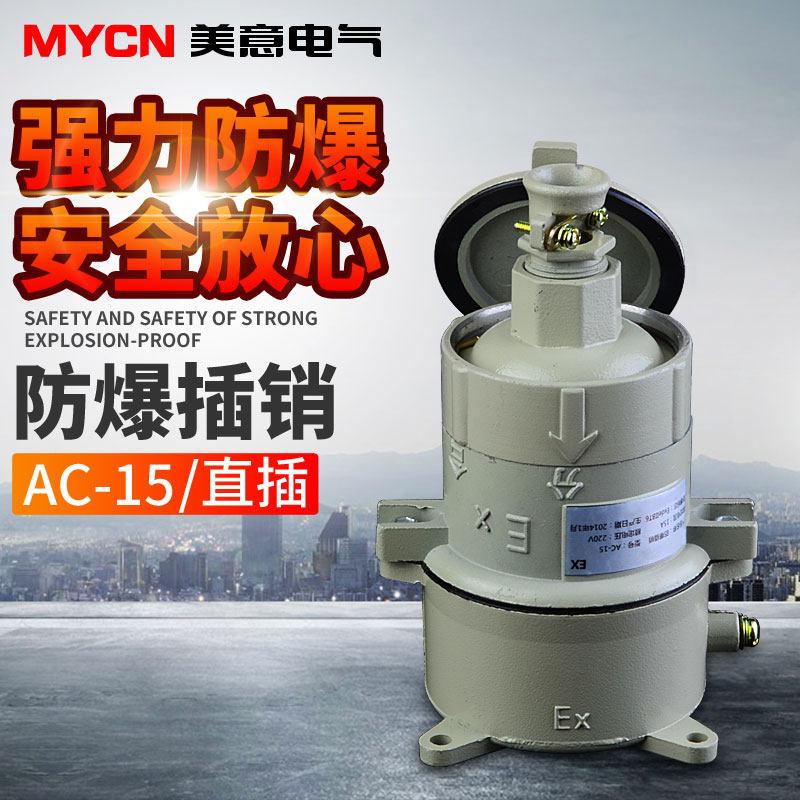 AC-15防爆插销 防爆插座插头220v铸铝合金外壳表面喷塑380v