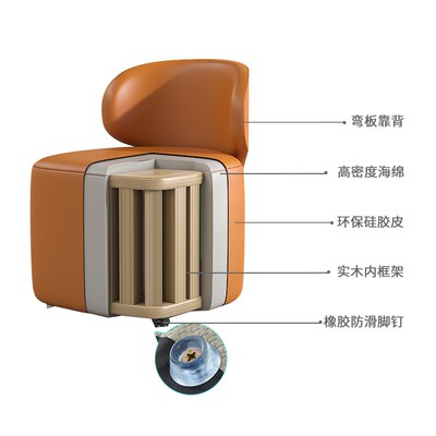 客厅小凳子靠背软包矮凳坐墩高级感家用换鞋凳茶几凳皮墩子沙发凳