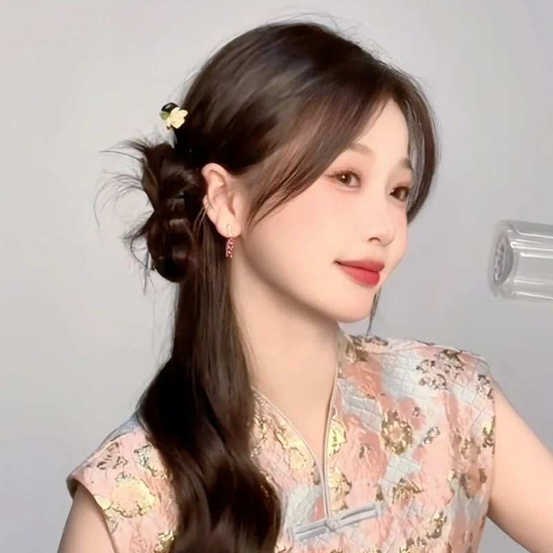 栀子花发簪女新中式国风发钗独特设计高级感日常盘发钗子旗袍配饰