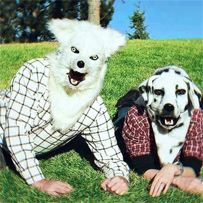 WILDBEAST 嘴巴会动毛绒面具年会表演万圣节新款搞怪道具动物头套