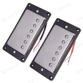 Lp电吉他拾音器 银 EPI电吉他双线圈拾音器双联拾音器