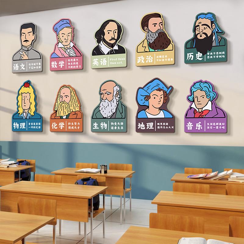 教室场景布置装饰黑板报装饰墙贴画班级文化墙小学初中高中励志