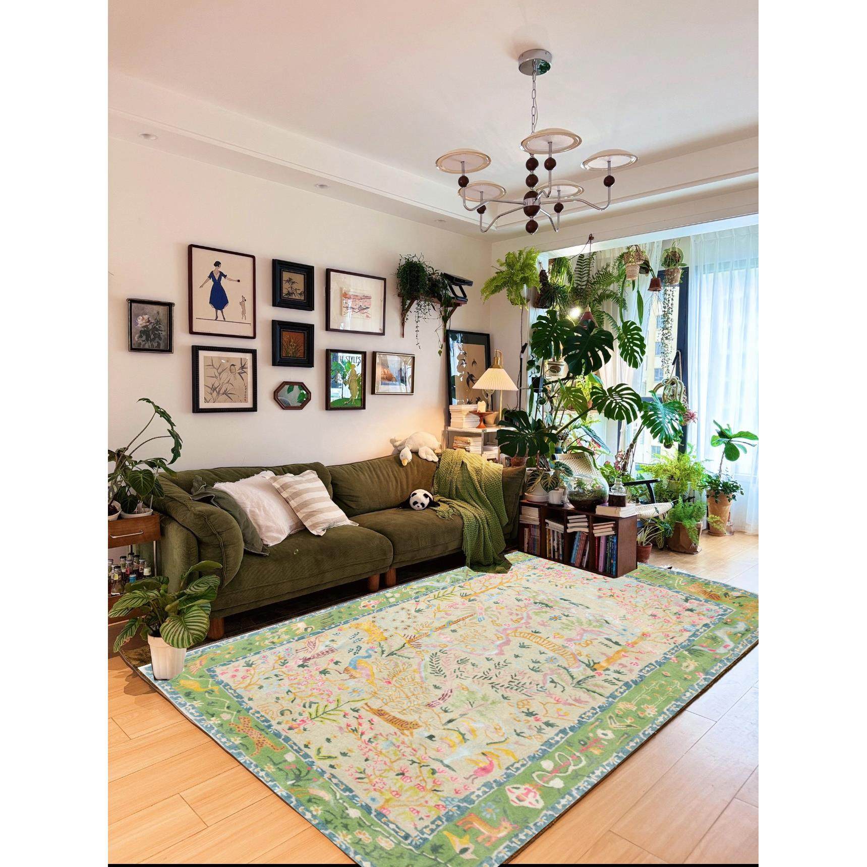 糖糖清新覆古地毯客厅轻奢高级感茶几卧室床边毯加厚可机洗毛绒垫,居家布艺,地毯,淘宝优惠券,粉丝福利购,淘宝优惠卷