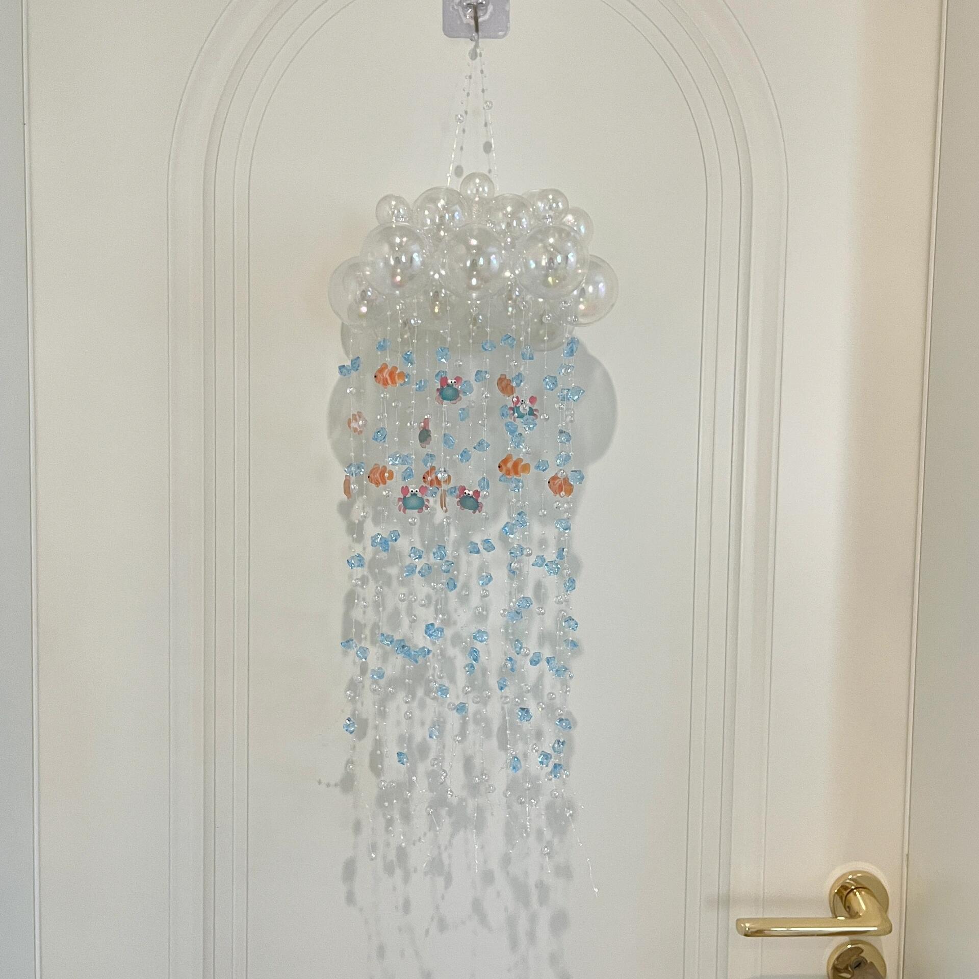 梦幻云朵小鱼风铃手工diy自制森系挂件送朋友闺蜜生日礼物ins装饰