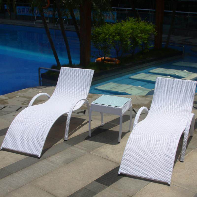 休闲躺椅游泳池露天藤编沙滩椅阳台藤编茶几公园庭院户外仿藤躺床,住宅家具,躺床,淘宝优惠券,粉丝福利购,淘宝优惠卷