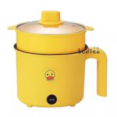 小黄鸭双柄电煮锅火锅陶晶不粘锅宿舍电煮锅蒸煮炒菜一体多功能