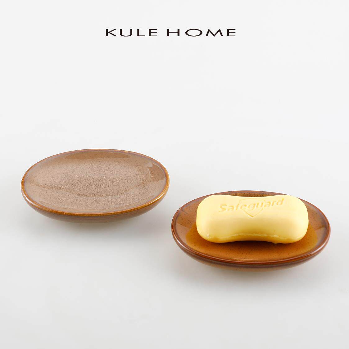 KULE HOME 肥皂盒北欧风酒店化妆室置物洗手池手工香皂碟家用陶瓷