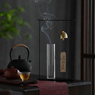 观檀山倒挂式 香插创意铁艺香炉线香底座家用客厅玄关摆件檀香沉香