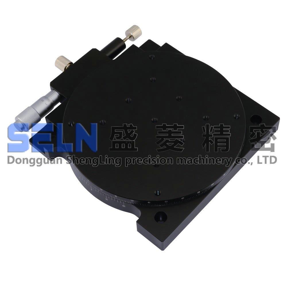 供应R轴RS125-L千分尺旋钮精密微调的旋转滑台手动角度位移平台