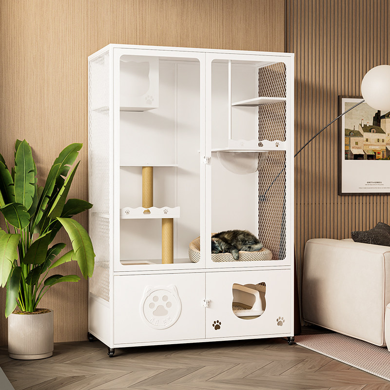 豪华猫别墅家用一体透气猫屋超大空间猫笼钢制防水猫柜猫房子猫窝,宠物/宠物食品及用品,猫笼子/猫别墅,淘宝优惠券,粉丝福利购,淘宝优惠卷