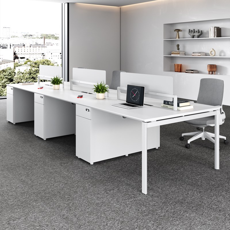 开放式办公桌两人工位对坐并排连体订做多人时尚办公座椅组合套装