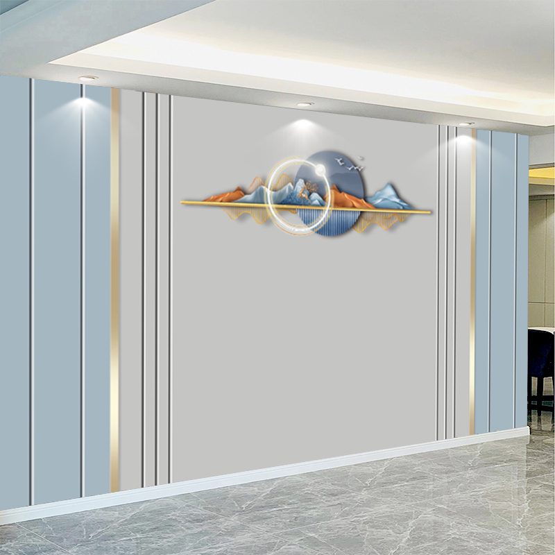 简约电视背景墙壁画2023新款3D格栅装饰壁纸自粘墙贴客厅壁布墙纸