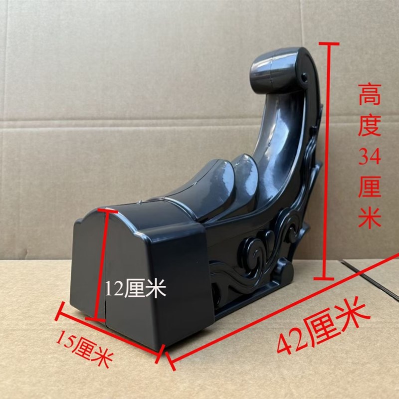 树脂瓦高脊方脊翘角凤G尾长城纹脊瓦飞檐