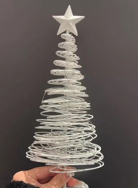 新家的100个快递圣诞树灯圣诞节装饰摆件桌面客厅房间布置小型