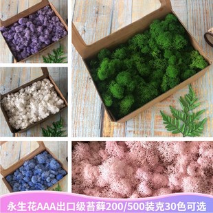 永生花装饰苔藓墙长生花diy材料包保鲜花盒装干花绿植背景墙