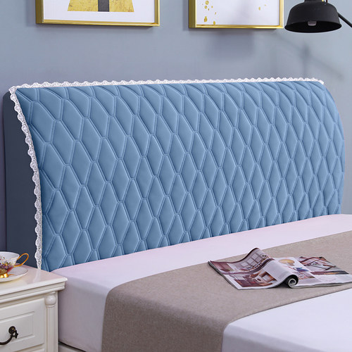 2022新款加厚床头罩套皮床木床装饰防尘卧室防撞毛绒纯色现代简约