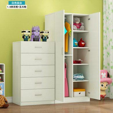 现代简约经济型两门衣柜卧室儿童衣柜实木宝宝收纳板式组装衣橱粉,住宅家具,简易衣柜,淘宝优惠券,粉丝福利购,淘宝优惠卷