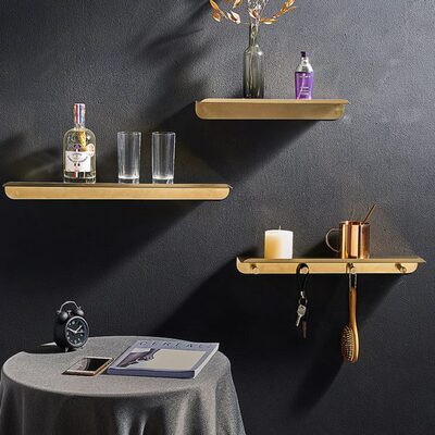 来尔浴室镜前置物架免打孔洗手间厕所挂壁式墙上洗漱台毛巾收纳架