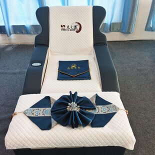 凳双面水晶旗袋服四件套绒足疗沙发浴足套坐垫床旗足浴沙发巾沐