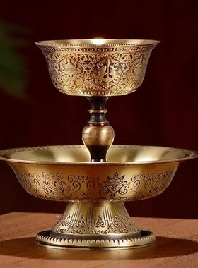 十字铜 杯摆件小号供雕花雕花杯杵居家杯供具供具八吉祥供金刚
